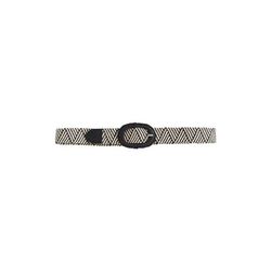 Yaya Woven belt with oval buckle - black (939111)
