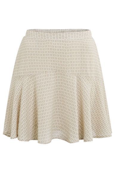 Yaya Mini skirt with geometric print - beige (612111)