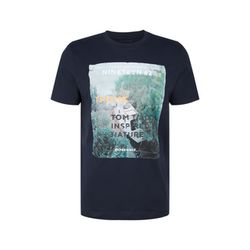Tom Tailor T-shirt avec imprimé photo - bleu (10668)
