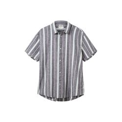 Tom Tailor Denim Relaxed striped shirt - gray/blue (32129)