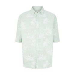 Tom Tailor Denim Kurzarmhemd mit Allover-Print - grün (31421)