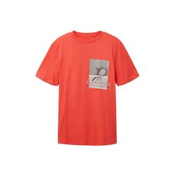 Tom Tailor Denim T-shirt avec imprimé photo - rouge (11042)