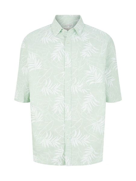 Tom Tailor Denim Kurzarmhemd mit Allover-Print - grün (31421)