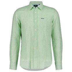 New Zealand Auckland Dotted linen cotton shirt - green (1722)