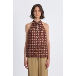 Molly Bracken Printed sleeveless top - brown (CAMEL INAYA)