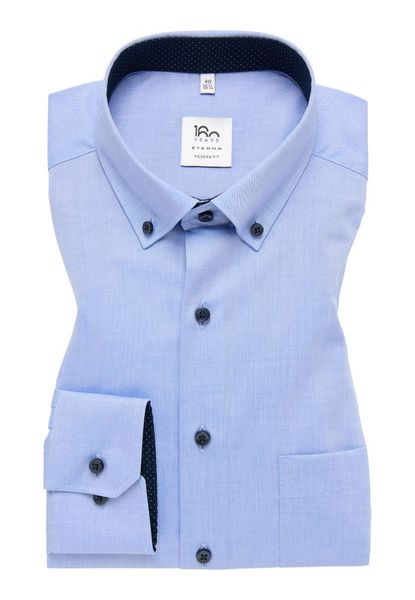 Eterna Modern Fit : chemise Pinpoint - bleu (12)