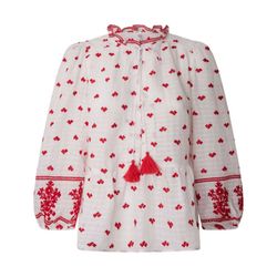 Pepe Jeans London Bluse Dobby Baumwolle bestickt - rot (800)