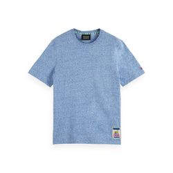 Scotch & Soda Meliertes T-Shirt mit Aufnäher - blau (5617)