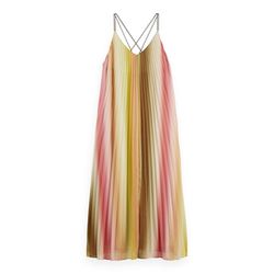 Scotch & Soda Plissiertes Kleid mit Maxi-Trägern - pink/gelb (6143)
