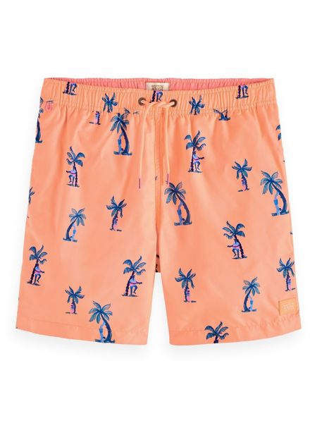 Scotch & Soda Swimming trunks with allover print - pink (5839)
