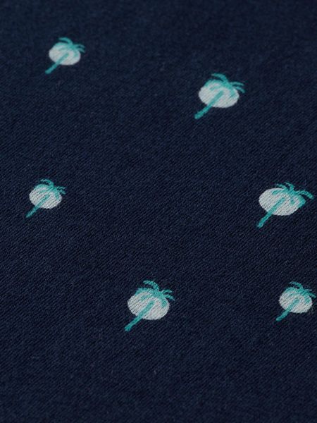 Scotch & Soda T-shirt imprimé mini palmiers - bleu (4)