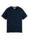 Scotch & Soda T-shirt imprimé mini palmiers - bleu (4)