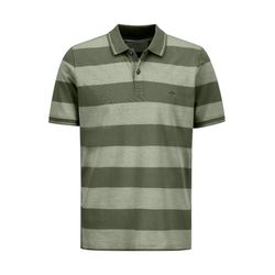 Fynch Hatton Polo-Shirt mit Blockstreifen - grün (701)