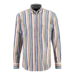 Fynch Hatton Baumwoll-Hemd im sommerlichem Streifendesign - grün (701)