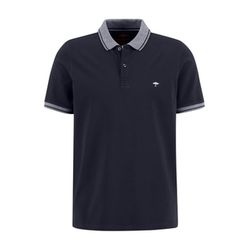 Fynch Hatton Polo-Shirt mit Two-Tone Kragen - blau (685)