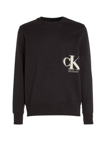 Calvin Klein Jeans Pullover mit Rundhalsausschnitt - schwarz (BEH)