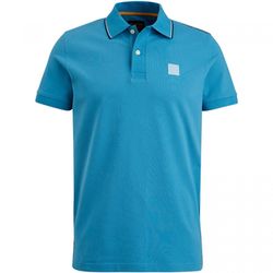 PME Legend Short sleeve polo stretch pique - blue (Cendre Blue )