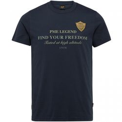 PME Legend Kurzarm Jersey T-Shirt - blau (Dark Navy )