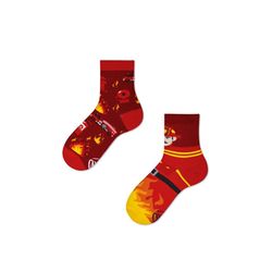 Many Mornings Socks- The FiremanKids - red (00)