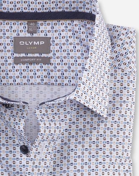 Olymp Luxor Comfort Fit: Businesshemd - weiß/blau (22)