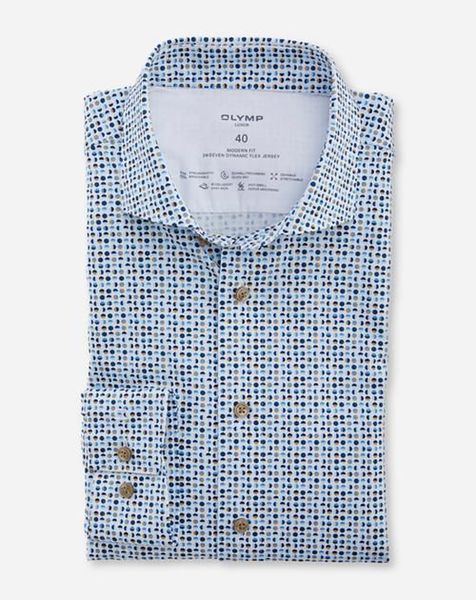 Olymp Luxor 24/Seven Modern Fit Business Shirt - blue (22)