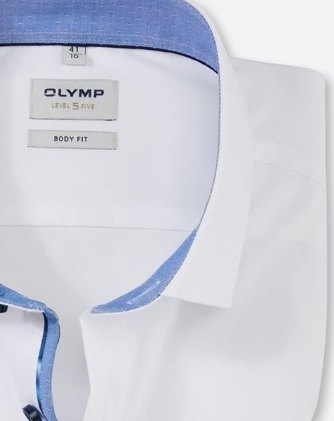 Olymp Level Five Body Fit Businesshemd Modern Kent - weiß (00)