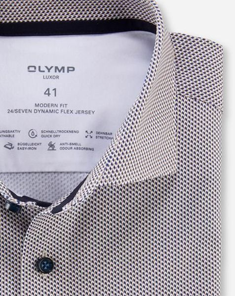 Olymp Luxor 24/Seven modern fit Businesshemd  - beige (22)