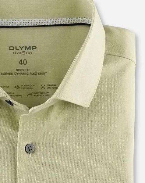 Olymp  Level Five 24/Seven Body Fit Businesshemd - grün (45)