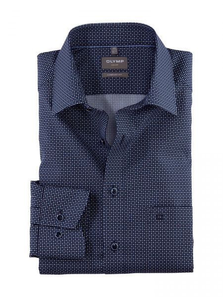 Olymp Chemise business Luxor comfort fit manches longues - bleu (18)