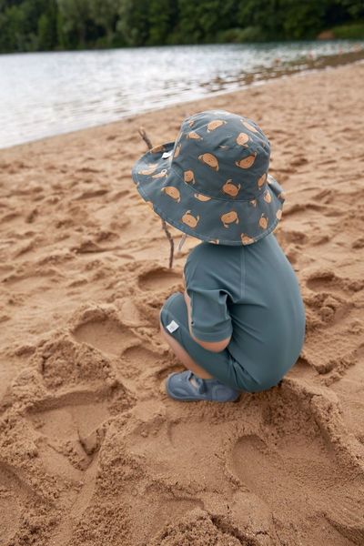 Lässig Chapeau de soleil pour enfants (protection UV) - Krebse - gris/brun (Bleu)