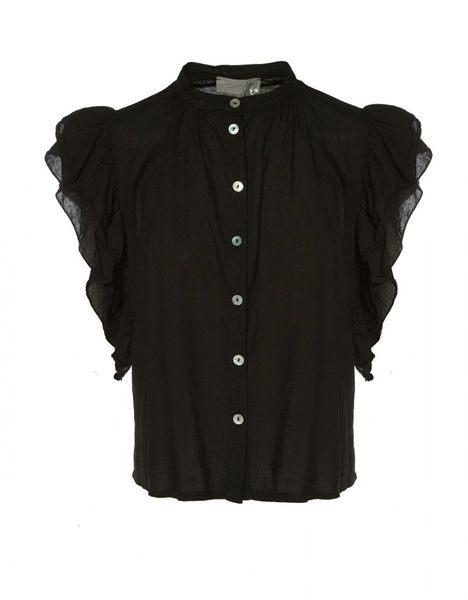 BSB Blouse with ruffles - black (BLACK )