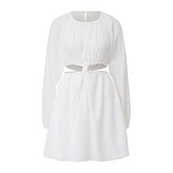 Q/S designed by Dobby dress with cut outs   - white (0100)