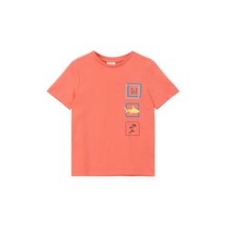 s.Oliver Red Label Jersey shirt with graphic print - orange (2350)