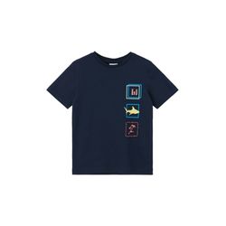 s.Oliver Red Label T-shirt en jersey avec imprimé graphique - bleu (5952)