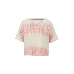 Q/S designed by Tie-dye shirt - pink/beige (08D0)