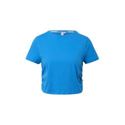 Q/S designed by T-Shirt mit Raffung - blau (5547)