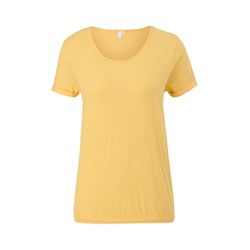 Q/S designed by T-shirt en coton en forme de O  - jaune (1317)