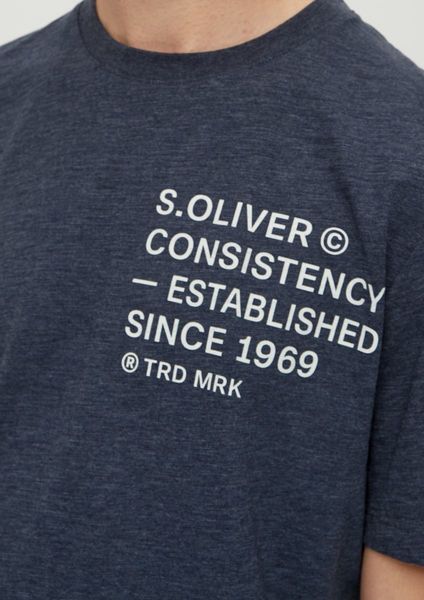 s.Oliver Red Label T-shirt with front print - blue (59W2)