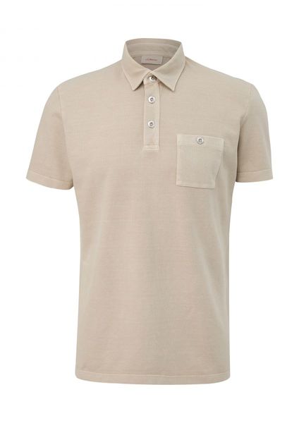 s.Oliver Red Label Cotton piqué polo shirt - beige (8138)