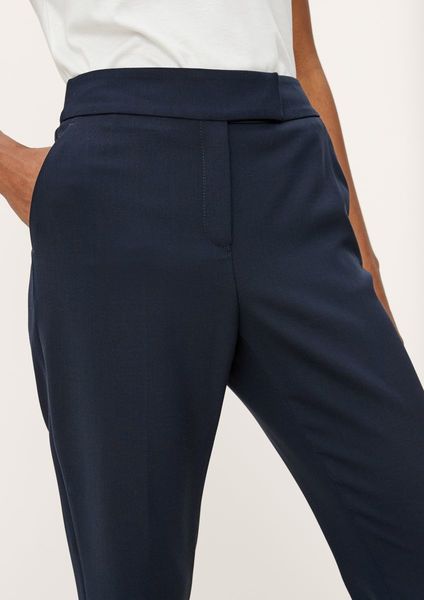 s.Oliver Black Label Slim : Pantalon 7/8 élégant - bleu (5959)