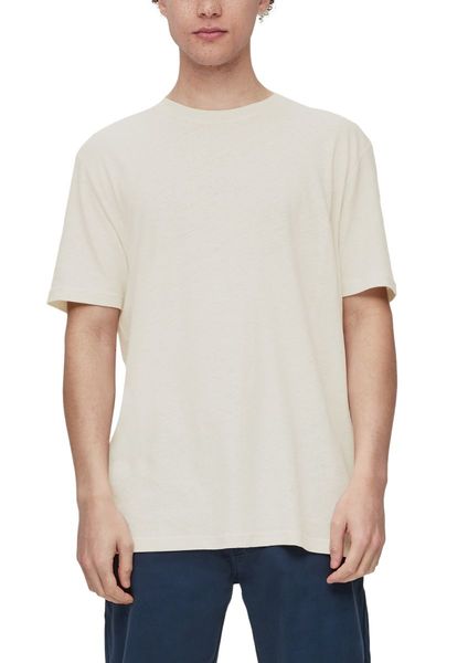Q/S designed by Linen blend T-shirt - beige (8000)