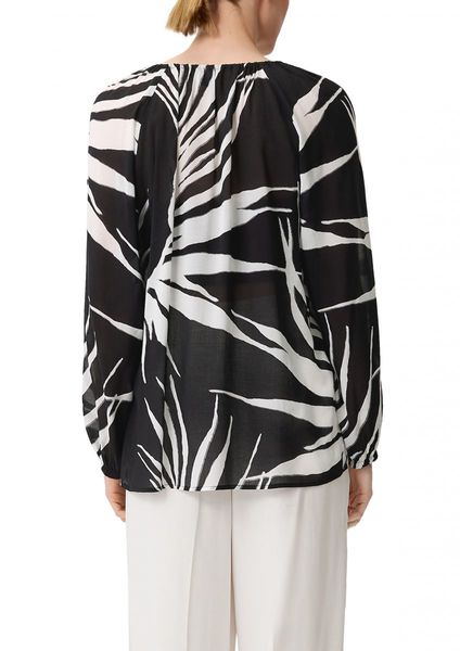 comma Viscose blouse with allover print  - black (99A9)