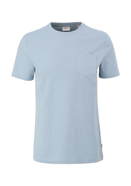 s.Oliver Red Label T-shirt with a piqué texture  - blue (5092)