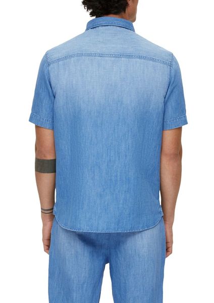 s.Oliver Red Label Slim: Linen blend shirt - blue (55Y4)