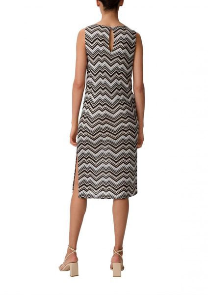 comma Dress with a zigzag pattern - black (99H3)
