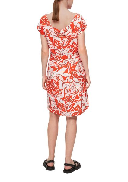 s.Oliver Red Label Summery dress in viscose - orange/white (25A0)