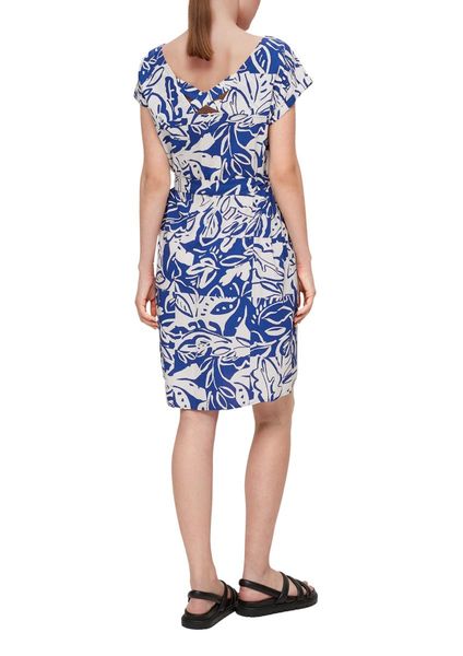 s.Oliver Red Label Summery dress in viscose - blue/white (56A0)