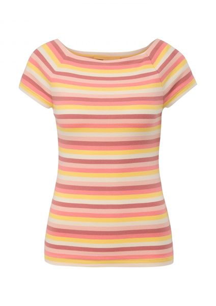 Q/S designed by Cotton stretch t shirt   - pink (42G0)