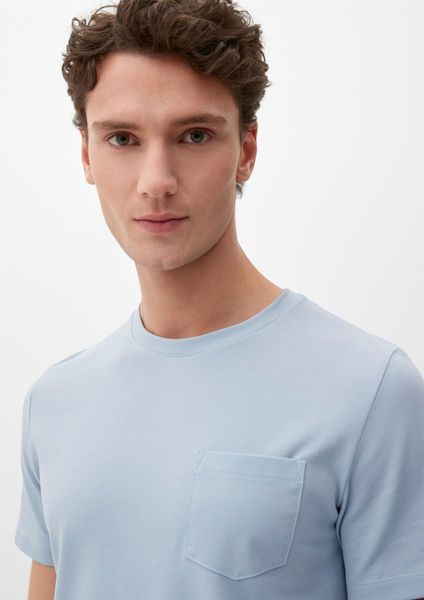 s.Oliver Red Label T-Shirt mit Piqué-Struktur  - blau (5092)