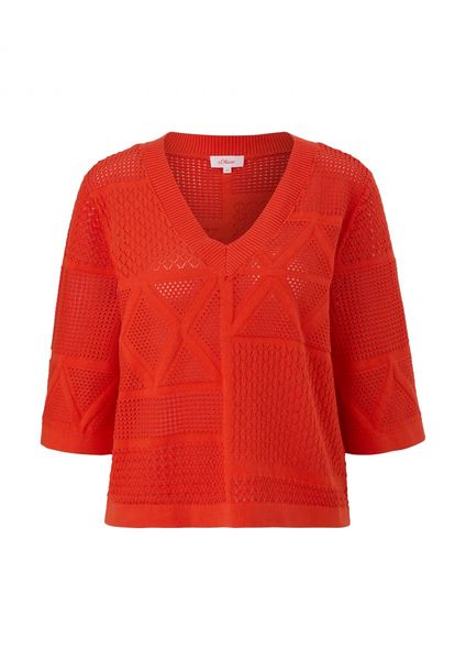 s.Oliver Red Label Strickshirt aus Baumwolle  - orange (2550)